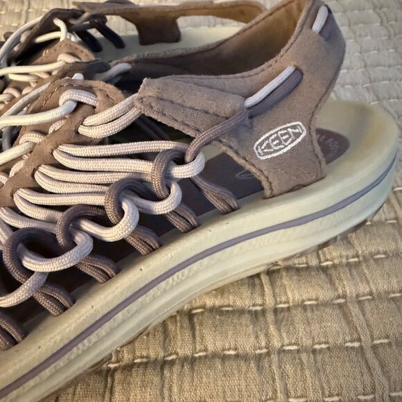 Size 9 WOMENS Keen Uneek GRAY Paracord Cord Rope Hiking Sandals Water Shoes - Picture 7 of 10